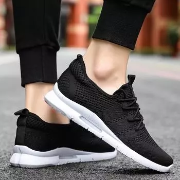 Летние новые мужские легкие кроссовки 2025 года, кроссовки большого размера, спортивная сетчатая дышащая мужская обувь с плетеным ворсом 39