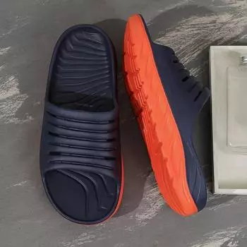 Летние новые мужские шлепанцы из ЭВА, повседневные легкие нескользящие тапочки с открытым носком для использования в помещении, на открытом воздухе, на пляже, для душа, шлепанцы 38 черный серый