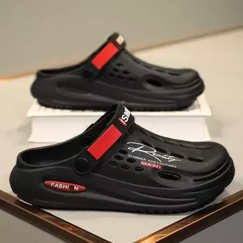 Летние новые мужские тапочки для улицы, садовые сабо, мужская повседневная обувь, модные роскошные сандалии, удобные домашние мягкие тапочки 38-47 39