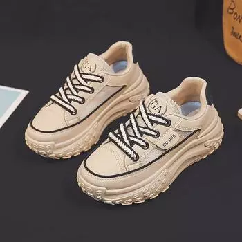 Летние новые нескользящие дышащие сетчатые белые туфли с подъёмом по низу, увеличивающие высоту, повседневные спортивные туфли для скейтбординга для женщин 35 чёрный