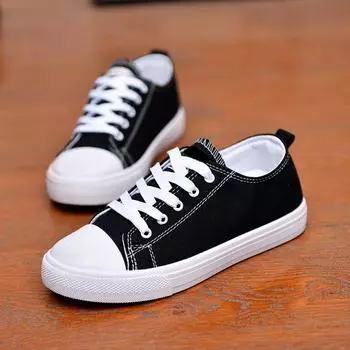 Летние новые парусиновые туфли мужские низкие черные туфли корейская версия модной студенческой обуви рабочая обувь 39