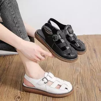 Летние новые повседневные женские сандалии модные сандалии туфли на платформе тапочки каблуки женские женские туфли 35 чёрный