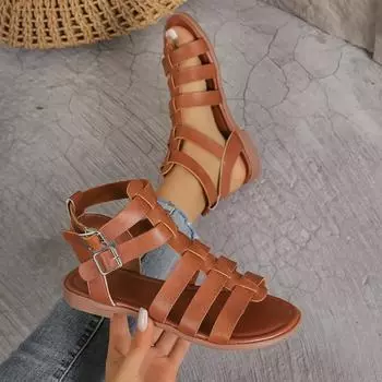 Летние новые роскошные женские сандалии элегантные женские туфли на низком каблуке на плоской подошве повседневные гладиаторские белые сандалии с рыбьим носком дизайнерские сандалии на плоской подошве 40