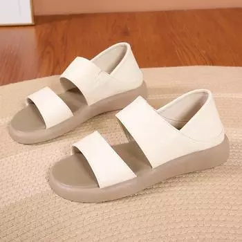 Летние новые сандалии Fairy Style Soft Sole для женщин с двумя сумками и римскими пляжными сандалиями 35
