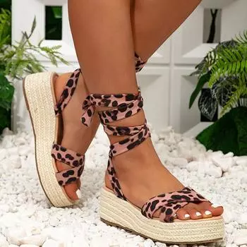 Летние новые сандалии из пеньковой веревки с открытым носком и эластичным ремешком на высоком каблуке, толстые каблуки, большой размер 43, женская удобная обувь 35