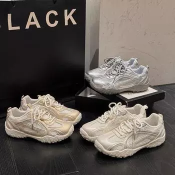 Летние новые серебряные кроссовки De Training женские функциональные ветрозащитные дышащие легкие низкие кроссовки для отдыха и спорта для папы 35