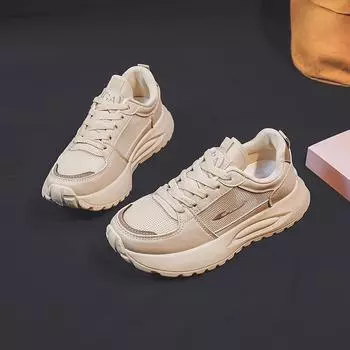 Летние новые сетчатые дышащие нескользящие мягкие женские туфли на платформе белые туфли студенческие универсальные повседневные кроссовки 35