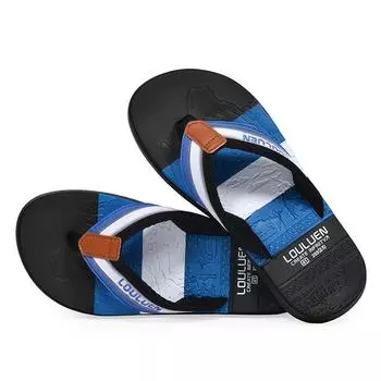 Летние новые шлепанцы мужские нескользящие мягкие подошвы пляжная обувь шлепанцы из ЭВА Ins модные мужские сандалии 39 чёрный