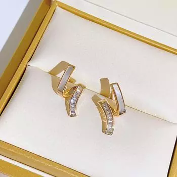 Летние новые свежие и простые женские серьги, корейская мода, стразы, глазурь, индивидуальные маленькие серьги, красивые ювелирные изделия