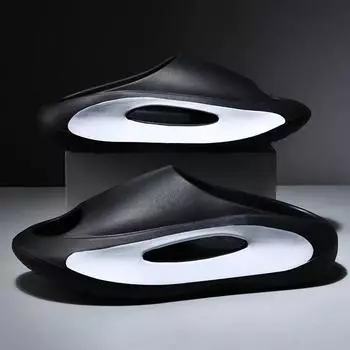 Летние новые толстые тапочки из ЭВА для мужчин, для дома, мягкая подошва, классные тапочки для мужчин, верхняя одежда, партия обуви, сандалии 40-41 белый