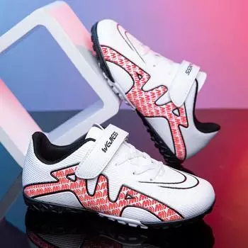 Летние новые трендовые детские футбольные кроссовки для улицы, противоскользящие, устойчивые к трещинам, ударопрочные, профессиональные футбольные тренировочные кроссовки для девочек и мальчиков 35