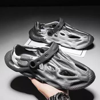 Летние новые туфли из кокосовой стружки для мужчин 2024 года, сандалии, которые не боятся наступать на дерьмо, нескользящие пляжные тапочки для мужчин 36