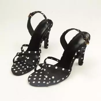Летние новые туфли на высоком каблуке крутое слово с босоножками-стилетами европейская и американская мода внешняя торговля большой размер в горошек сексуальные туфли на высоком каблуке 35