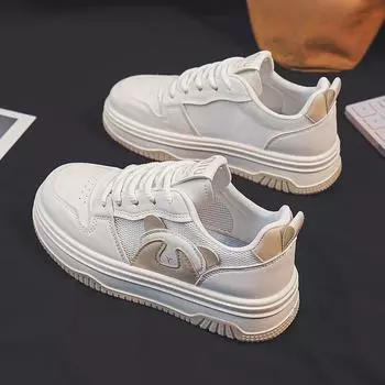 Летние новые универсальные сетчатые дышащие кроссовки студенческие спортивные повседневные туфли белые туфли женские 35