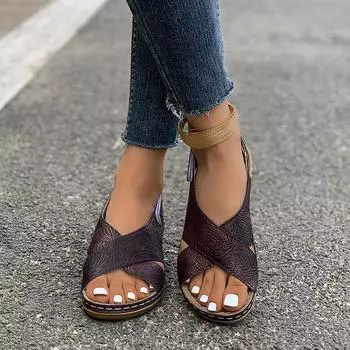 Летние новые женские босоножки на танкетке, модные легкие туфли на платформе, женские, размер плюс 43, повседневные сандалии De Mujer 36 синий