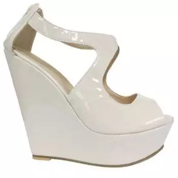 Летние новые женские босоножки, сексуальные туфли на танкетке с открытым носком, 14 см, очень высокие каблуки, вечерние, свадебные туфли 35