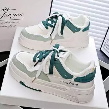 Летние новые женские кроссовки из вулканизированной кожи на плоской подошве со шнуровкой, женские кроссовки для активного отдыха, нескользящие, повседневные, удобные, женские спортивные туфли 35