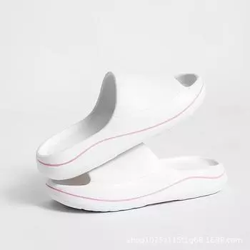 Летние новые женские шлепанцы на толстой подошве, нескользящие, простые, повседневные, модные, универсальные, легкие, для пляжа 35-36 белый