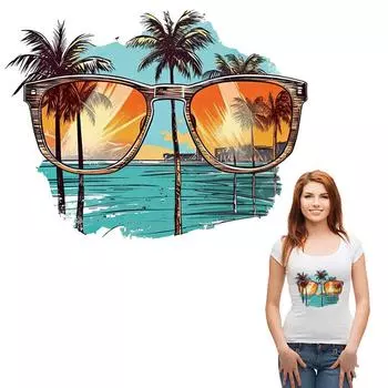 Летние очки, железная нашивка, принадлежности для рукоделия, аксессуары для одежды, стирающиеся своими руками, новые термопереносные наклейки с утюгом на переноске