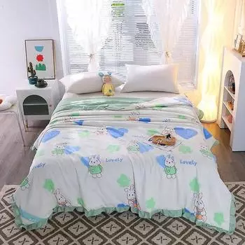 Летние одеяла, тонкое воздушное одеяло, приятное для кожи, для домашнего офиса, ворса, тонкое одеяло, стеганые покрывала для взрослых и детей 150x200cm-1pc quilt