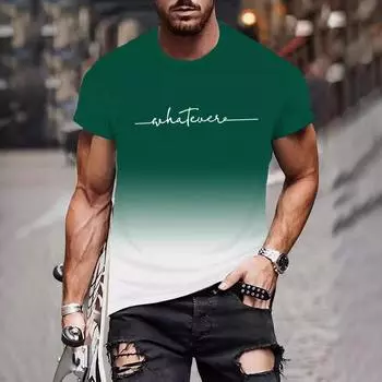 Летние однотонные мужские футболки с 3D принтом, модные повседневные спортивная одежда с круглым вырезом и короткими рукавами, уличная одежда в стиле Харадзюку, топы большого размера S