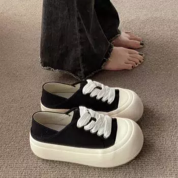 Летние однотонные повседневные парусиновые туфли для женщин 35 белый