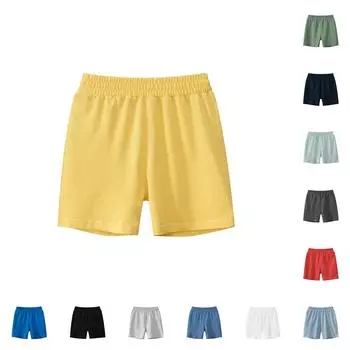 Летние однотонные шорты для мальчиков 100 тёмно-синий