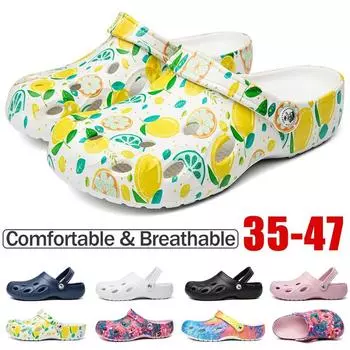 Летние парные пляжные сандалии, домашние/уличные тапочки, садовые тапочки, обувь с отверстиями 44 синий