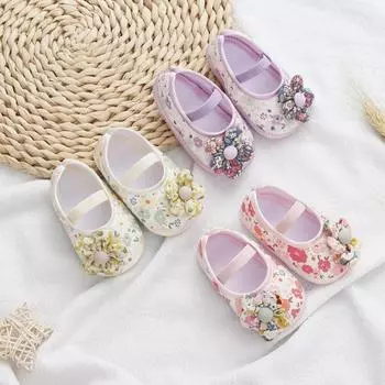 Летние парусиновые туфли для маленьких девочек, милые туфли принцессы для первых ходунков 11