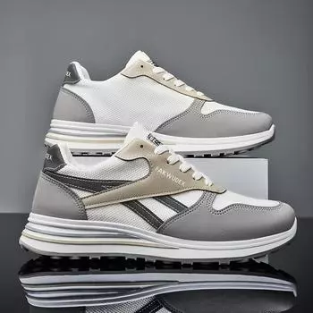 Летние пары сетчатых кроссовок, легкие нескользящие удобные мужские и женские кроссовки 36 белый