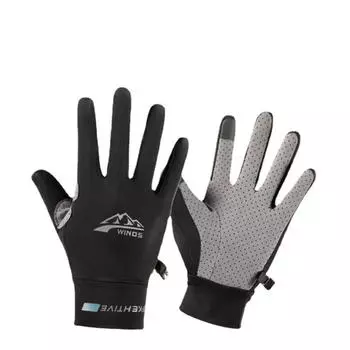 Летние перчатки для рыбалки, солнцезащитные перчатки, дышащие, противоскользящие, с защитой от УФ-лучей, спортивные велосипедные перчатки из ледяного шелка, уличные перчатки для бега для мужчин и женщин M