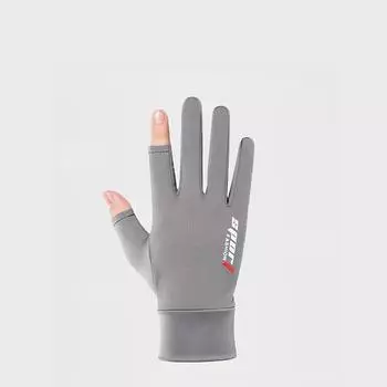 Летние перчатки Ледяные шелковые солнцезащитные перчатки Тонкие уличные велосипедные спортивные перчатки синий