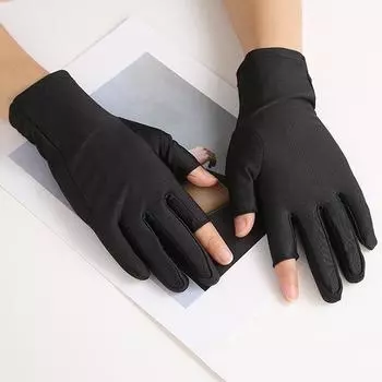 Летние перчатки мужские Ice Silk Sun Proction перчатки для вождения перчатки для рыбалки дышащие перчатки для велоспорта походные перчатки солнцезащитные перчатки для женщин серый