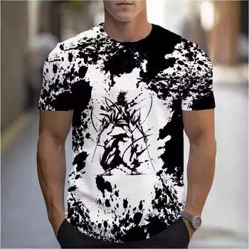 Летние персонализированные мужские дышащие футболки с 3D-цифровой печатью S