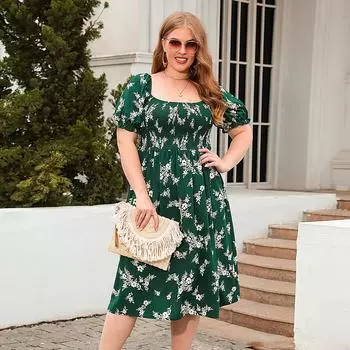 Летние платья 2024 года, женские повседневные черные платья для отдыха, женские элегантные платья миди, вечерние богемные платья Para Mujer, квадратные с коротким рукавом XL синий