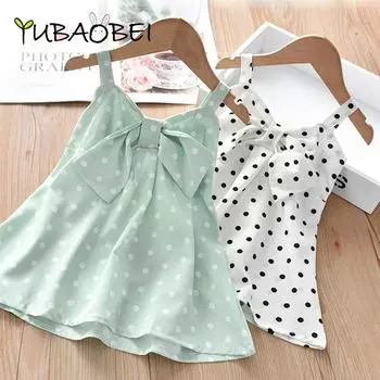 Летние платья для девочек. Детские юбки на бретельках. Модели жилетных платьев для маленьких девочек. 9M