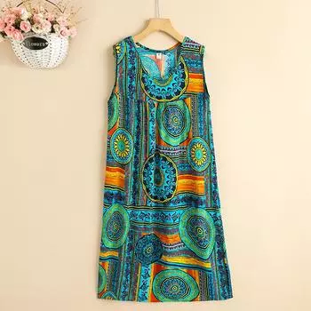 Летние платья оверсайз для женщин. Элегантные повседневные длинные платья без рукавов. One Size