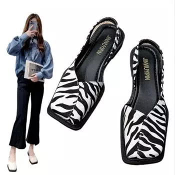 Летние плиссированные эластичные сандалии с квадратным носком, модные женские тапочки, женские сандалии с глубоким носком, женские дизайнерские сандалии 41 чёрный