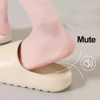 Летние пляжные нескользящие тапочки из ЭВА, женские удобные шлепанцы с мягкой подошвой и подушкой, женские легкие домашние шлепанцы на толстой платформе, 2024 38-39 чёрный