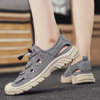 Летние пляжные сандалии для мужчин, пляжная садовая повседневная обувь, высококачественные дышащие и удобные сандалии 39