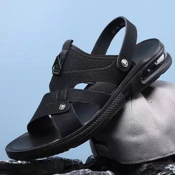 Летние пляжные сандалии из натуральной кожи, мужская обувь, повседневные сандалии для мужчин, мягкие, удобные, классные, мужские сандалии на платформе 40