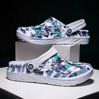 Летние пляжные сандалии, модные повседневные тапочки для пары, дышащая нескользящая уличная садовая обувь 43 красный