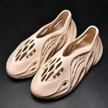 Летние пляжные сандалии: Модный, полый дизайн для пар и студентов, доступны большие размеры 44