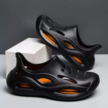 Летние пляжные сандалии на толстой подошве для мужчин, спортивные, износостойкие пляжные тапочки 44-45 белый