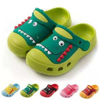 Летние пляжные сандалии с милым рисунком для маленьких мальчиков и девочек, тапочки, обувь на шнуровке 190 небесно-голубой