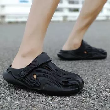 Летние пляжные тапочки мужские 2024 мужские летние сандалии для мужчин уличные сандалии для скольжения мужские садовые туфли мужские летние сандалии 40-41 белый