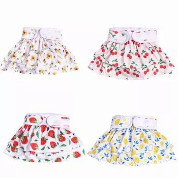 Летние подгузники для собак с цветочным принтом, которые можно стирать - Маленькие менструальные защитные штаны Bichon XS вишня