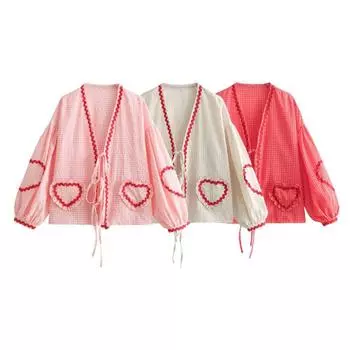 Летние полосатые рубашки с бантом, топы с V-образным вырезом, свободные шикарные блузки без рукавов, топы весна/лето M-Style C