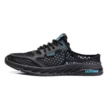 Летние полутапочки для мужчин. Модная мужская повседневная обувь на плоской подошве. Мягкая поддерживающая подошва. Мужские кроссовки. 39