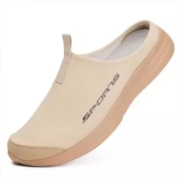 Летние полутапочки мужские повседневные туфли на плоской подошве мягкие поддерживающие туфли мужские кроссовки 47 белый